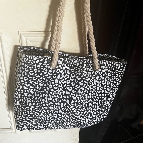 Autograph Handbags - Autograph brand beach bag. Black and white with rope handles. Used.
